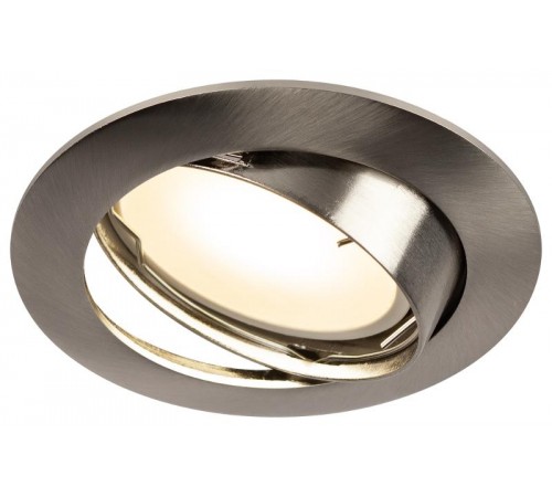 Светильник встраиваемый литой под лампу KL1A SN/1 поворотный MR16, 12V/220V, 50W сатин никель  Б0049566  ЭРА