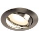 Светильник встраиваемый литой под лампу KL1A SN/1 поворотный MR16, 12V/220V, 50W сатин никель  Б0049566  ЭРА
