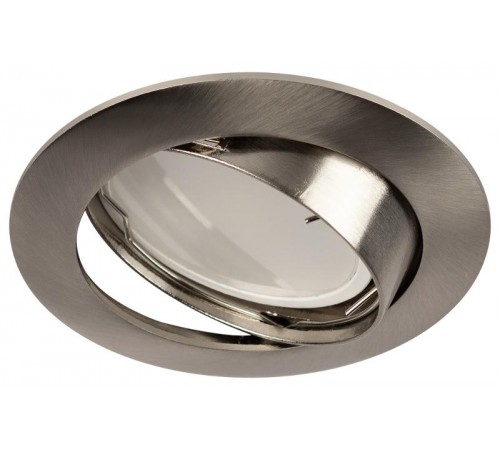 Светильник встраиваемый литой под лампу KL1A SN/1 поворотный MR16, 12V/220V, 50W сатин никель  Б0049566  ЭРА