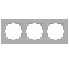 Рамка для розеток и выключателей Intro Accent 6-503-03 на 3 поста, СУ, алюминий  Б0063782  Intro