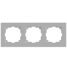 Рамка для розеток и выключателей Intro Accent 6-503-03 на 3 поста, СУ, алюминий  Б0063782  Intro
