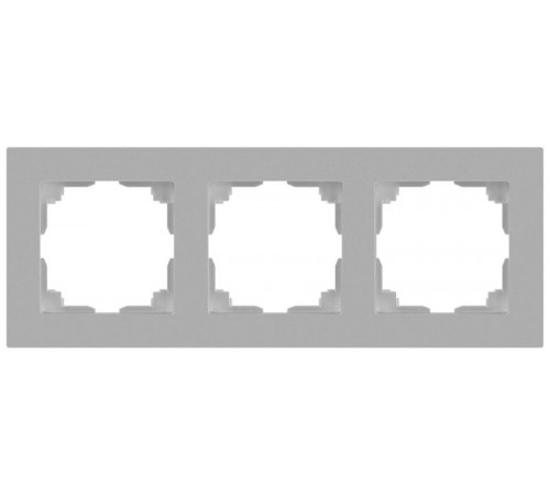 Рамка для розеток и выключателей Intro Accent 6-503-03 на 3 поста, СУ, алюминий  Б0063782  Intro