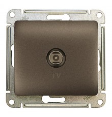 Glossa Графит Розетка TV проходная 4DB  GSL001392  SE