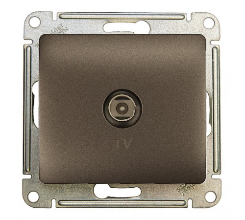 Glossa Графит Розетка TV оконечная 1DB  GSL001391  SE