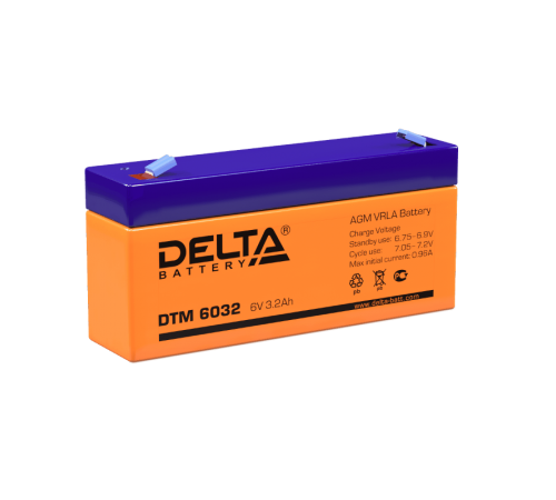 Акумуляторная батарея UPS серии DTM 6032 6В/3,2Ач  DTM 6032  DELTA