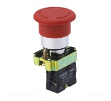 Кнопка управления "Грибок" 30мм (2) с фиксации NP2-BS442 без подсветки красная 1НЗ IP40  574861  CHINT