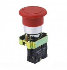 Кнопка управления "Грибок" 30мм (2) с фиксации NP2-BS442 без подсветки красная 1НЗ IP40  574861  CHINT