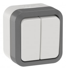 TORS Выключ. двухкл. прох. 10А IP55 TS225 сер-бел  TS-V22-0-10-55-K41  IEK