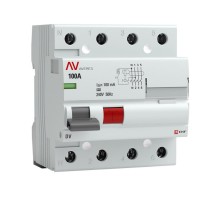 Выключатель дифференциальный (УЗО) DV 4п 100А 100мА тип A AVERES  rccb-4-100-100-a-av  EKF