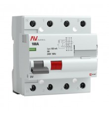 Выключатель дифференциальный (УЗО) DV 4п 100А 100мА тип A AVERES  rccb-4-100-100-a-av  EKF