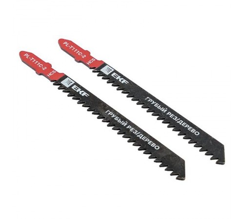 Пилки для электролобзика T111C (грубый рез по дереву)(HCS)(2 шт)  pl-t111c-2  EKF