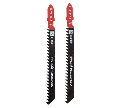 Пилки для электролобзика T111C (грубый рез по дереву)(HCS)(2 шт)  pl-t111c-2  EKF