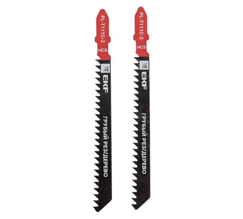 Пилки для электролобзика T111C (грубый рез по дереву)(HCS)(2 шт)  pl-t111c-2  EKF