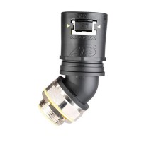 Фитинг AT16/038/S45/BLY, 45°, РА66/никел.латунь/эласт., черный/желтый, резьба 038, d16, 10 шт. в пачке  7TCA296000R2667  ABB