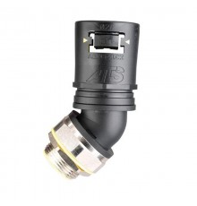 Фитинг AT16/038/S45/BLY, 45°, РА66/никел.латунь/эласт., черный/желтый, резьба 038, d16, 10 шт. в пачке  7TCA296000R2667  ABB