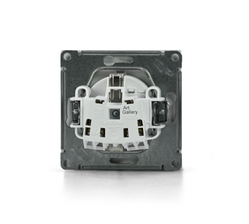 ArtGallery Лотос Розетка с заземлением со шторками с крышкой, 16А, IP20,  механизм, быстрозажим. клем.  GAL001346S  SE