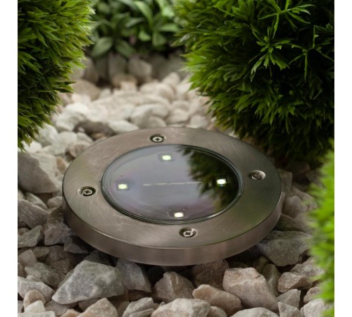 Cветильник садовый декоративный на солнечной батарее, ERAST040-08 сталь, пластик 13 см  Б0038502  ЭРА