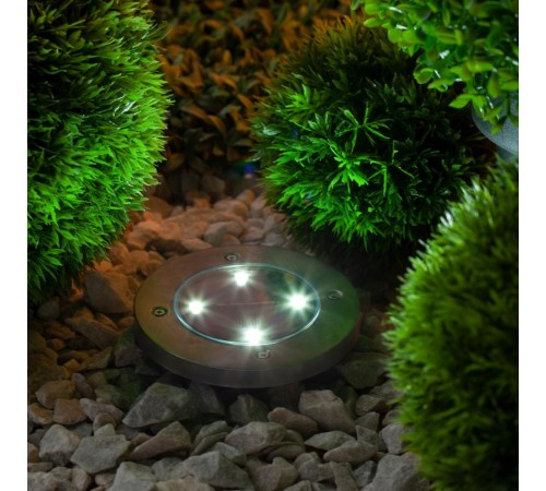 Cветильник садовый декоративный на солнечной батарее, ERAST040-08 сталь, пластик 13 см  Б0038502  ЭРА