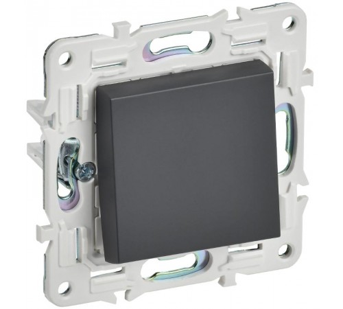 SKANDY Выключатель 1-клавишный проходной 10А SK-V02T титан  SK-V12-0-10-K48  IEK