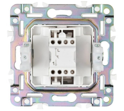 SKANDY Выключатель 1-клавишный кнопоч. 10А SK-V14T титан  SK-V17-0-10-K48  IEK