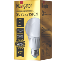 Лампа светодиодная NLL-A60-9-230-4K-E27-FR-SV  80549   Navigator