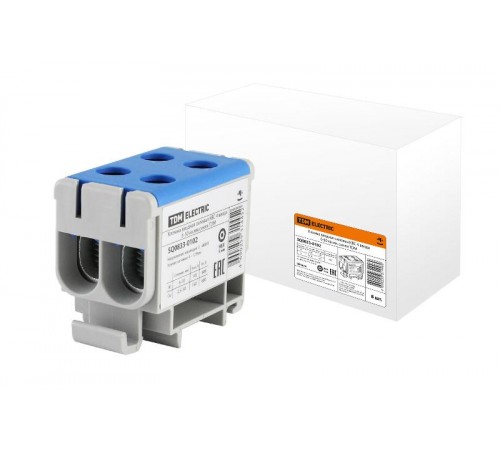 Клемма вводная силовая КВС 4 ввода 6-50 кв.мм.синяя  SQ0833-0102  TDM