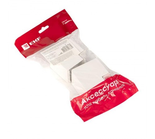 Поворот 90 гр. (40х40) (4 шт) Plast EKF PROxima Белыйabw-40-40x4EKF