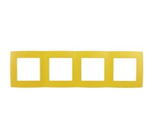Рамка на 4 поста 12-5004-21  ,  жёлтый  Б0019413  ЭРА