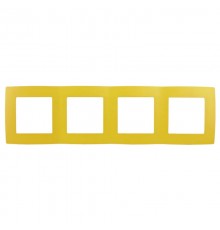 Рамка на 4 поста 12-5004-21  ,  жёлтый  Б0019413  ЭРА