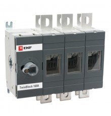 Рубильник 160A 3P реверсивный без рукоятки управления TwinBlock EKF  tb-s-160-3p-rev  EKF