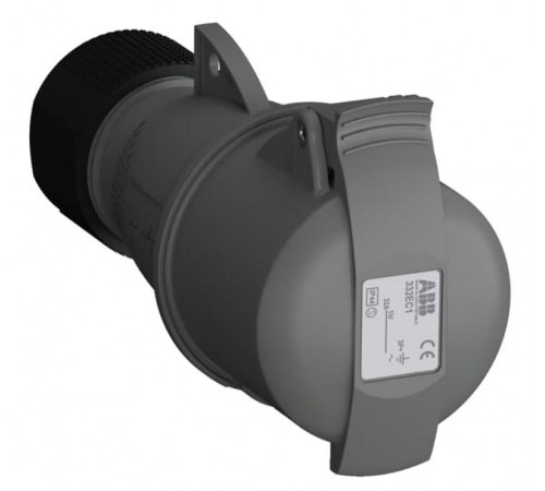 Розетка кабельная Easy&Safe 332EC1,32А,3P+E,IP44,1ч2CMA102035R1000 ABB