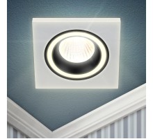 Светильник встраиваемый декоративный DK91 WH/BK MR16/GU5.3 белый/черный  Б0054361  ЭРА