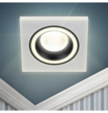 Светильник встраиваемый декоративный DK91 WH/BK MR16/GU5.3 белый/черный  Б0054361  ЭРА
