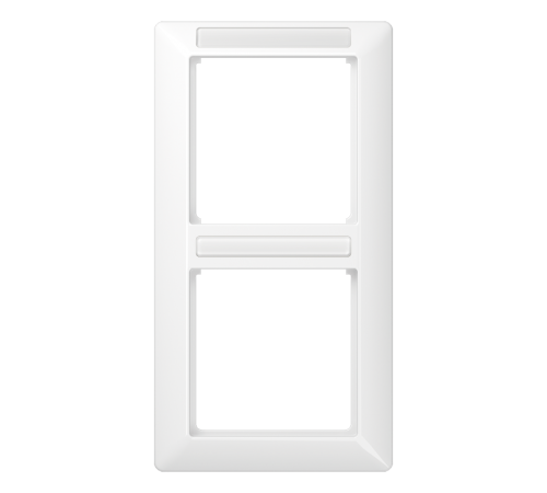 рамка 2-кратная вертикальная с полем для надписи белая  AS582BFINAWW  Jung