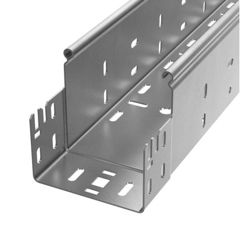 Лоток перфорированный Профи INOX (AISI 304) 100х100x6000 (1,2 мм) (12 м/уп)  PR16.13385  Промрукав