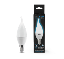 Лампа светодиодная Свеча на ветру 6.5W 550lm 6500K E14 LED 1/10/50  104101307  Gauss
