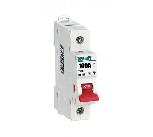Выключатель-разъединитель 1Р 100А ВН-105  17083DEK  DEKraft