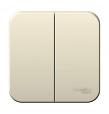 Blanca Молочный О/У Выключатель 2-клавишный, 10А, 250B  BLNVA105002  SE