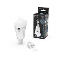 Лампа светодиодная A80 12W 900lm 4100K Е27 авар. с Li-Ion аккумулятором  102002212  Gauss