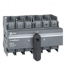 Рубильник 125A 3P реверсивный c рукояткой для прямой установки TwinBlock  tb-s-125-3p-rev  EKF