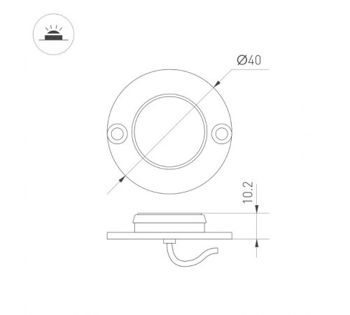 Светильник ART-DECK-LAMP-R40-1W Warm3000 (SL, 120 deg, 24V) (ARL, IP67 Металл, 3 года) 024925(1)  Arlight