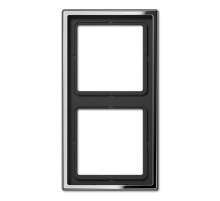 Рамка для вертикальной и горизонтальной установки, 2 поста; металл; хром; GCR  GCR2982  Jung