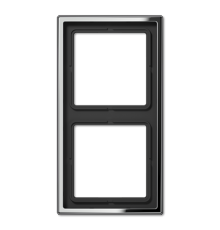 Рамка для вертикальной и горизонтальной установки, 2 поста; металл; хром; GCR  GCR2982  Jung