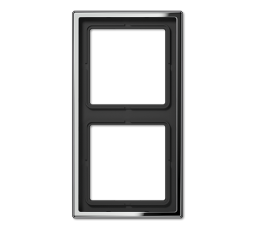 Рамка для вертикальной и горизонтальной установки, 2 поста; металл; хром; GCR  GCR2982  Jung