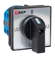 Переключатель кулачковый ПК-1-73 10А 3P для вольтметра (линейное напряжение) IP65  pk-1-73-10-65  EKF