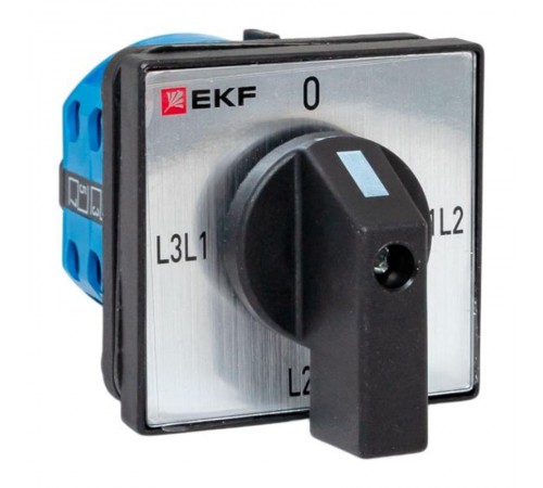 Переключатель кулачковый ПК-1-73 10А 3P для вольтметра (линейное напряжение) IP65  pk-1-73-10-65  EKF