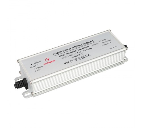 Блок питания ARPV-48250-A1 (48V, 5.3A, 254W) ( IP67 Металл, 3 года)  034694  Arlight
