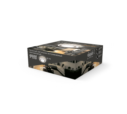 Светильник точечный встраиваемый Backlight BL142 Кругл. Gu5.3, 3W, LED 3000K 1/40 белый матовый  BL142  Gauss