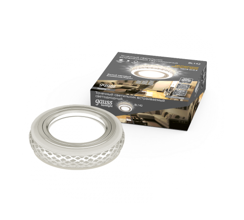 Светильник точечный встраиваемый Backlight BL142 Кругл. Gu5.3, 3W, LED 3000K 1/40 белый матовый  BL142  Gauss