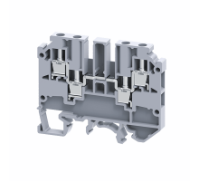 Клемма с четырьмя контактами винтовая OptiClip СMC-2,5-QUATTRO-(0,2-4)-I-серый  289793  КЭАЗ